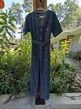 Mod Ref Dark Blue Denim Jumpsuit with Belt